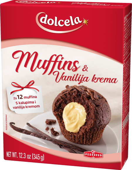 Polnjeni muffini z okusom vanilije