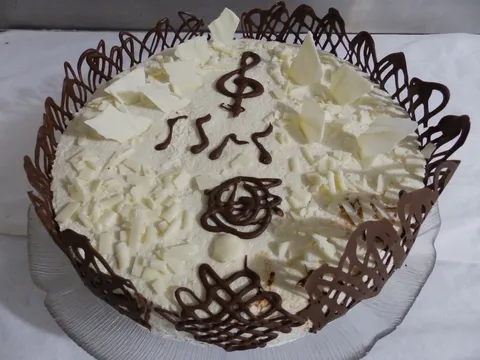 Čoko-koko torta s (prvom)ogradicom od čokolade :-)