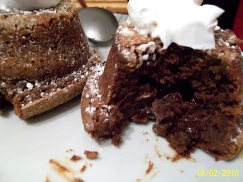 molten chocolate muffins iznutra