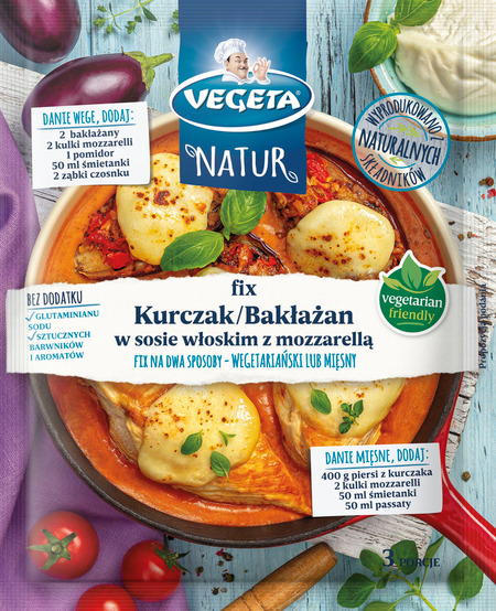 Fix Vegeta Natur Kurczak/Bakłażan w sosie włoskim z mozzarellą