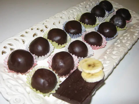 Okruglice od banana sa prelivom od čokolade, by Aanja