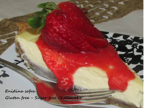 Gluten free-Sugar free Cheesecake