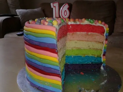 Rainbow cake/ Duga torta presek