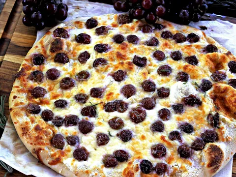 Roasted Grape & Rosemary Pizza...