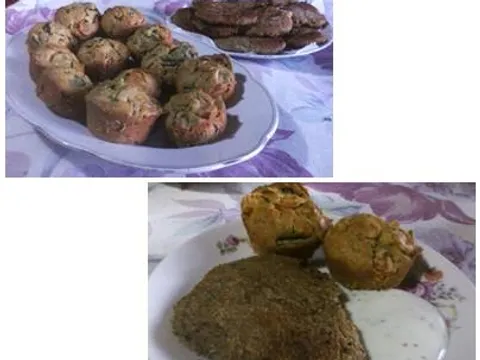 Muffini s povrćem i pohanci s konzerviranom tunjevinom