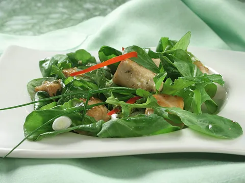 Toplo-hladna salata od piletine i rikule