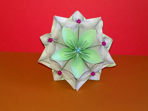 Origami kusudama cvjetna kugla(način izrade-video)