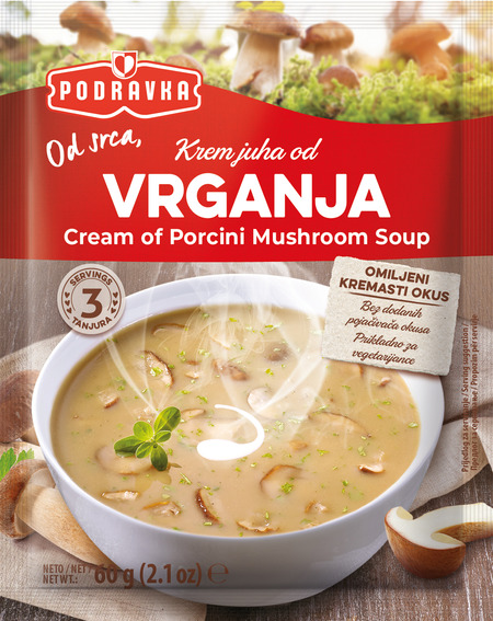 Cream of porcini mushroom soup