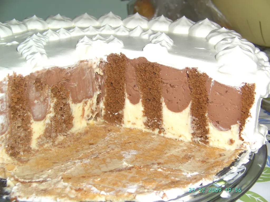 Okomita čokoladno-bijela torta
