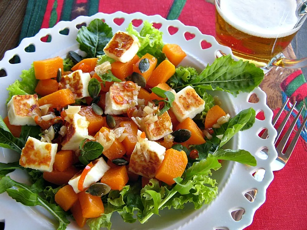 Salata od bundeve i halumi sira