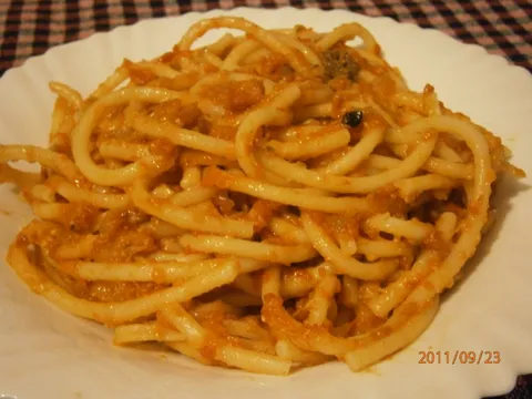 Špageti sa plavim patlidžanom