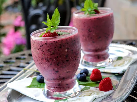Double Berry and  Avocado Smoothie