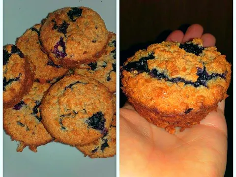 Zdravi muffini (Oats, chocolate and blueberry muffins)