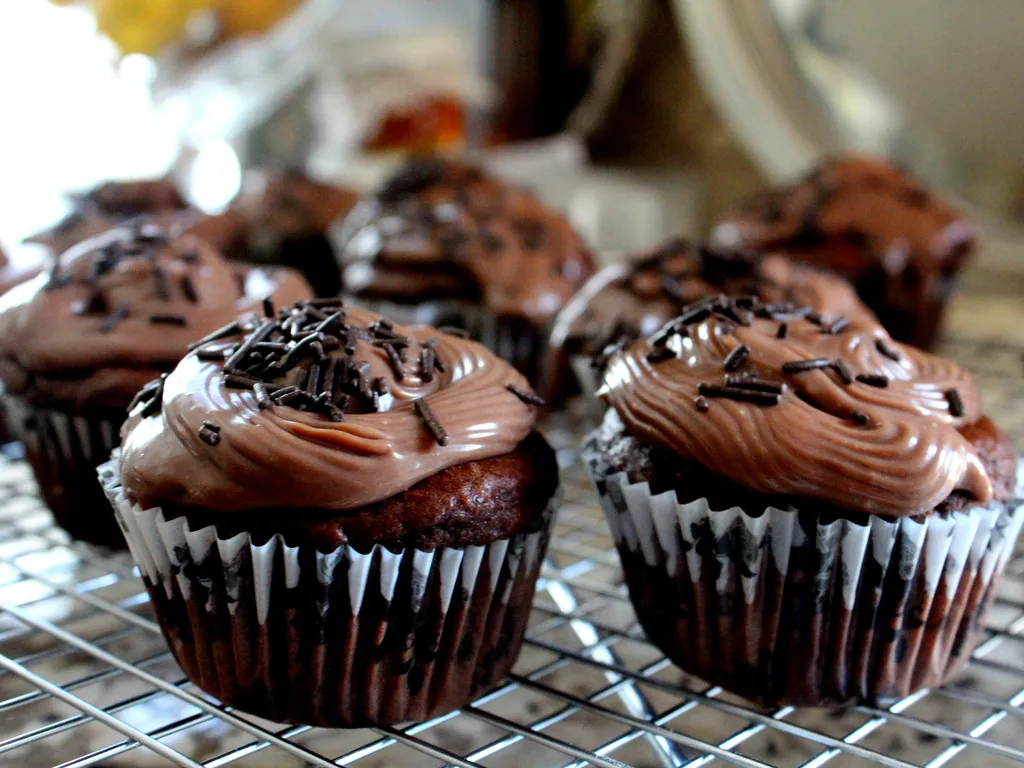Triple chocolate cup cakes