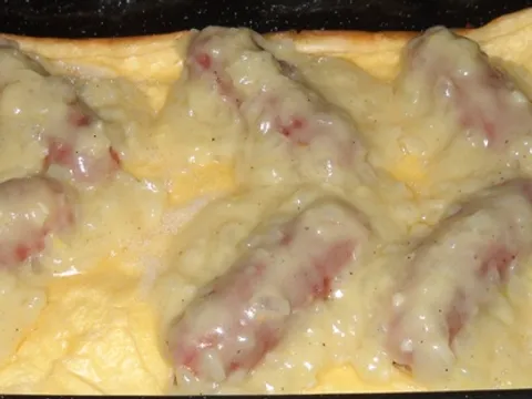"Toad in the Hole" with onion gravy