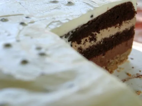 Čoko-mocca nazovi cheesecake by Milizca + biskvit Choco Jogobella by -V-L-