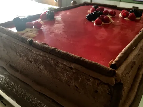 Rođendanska torta od malina, vanilije i čokolade :)
