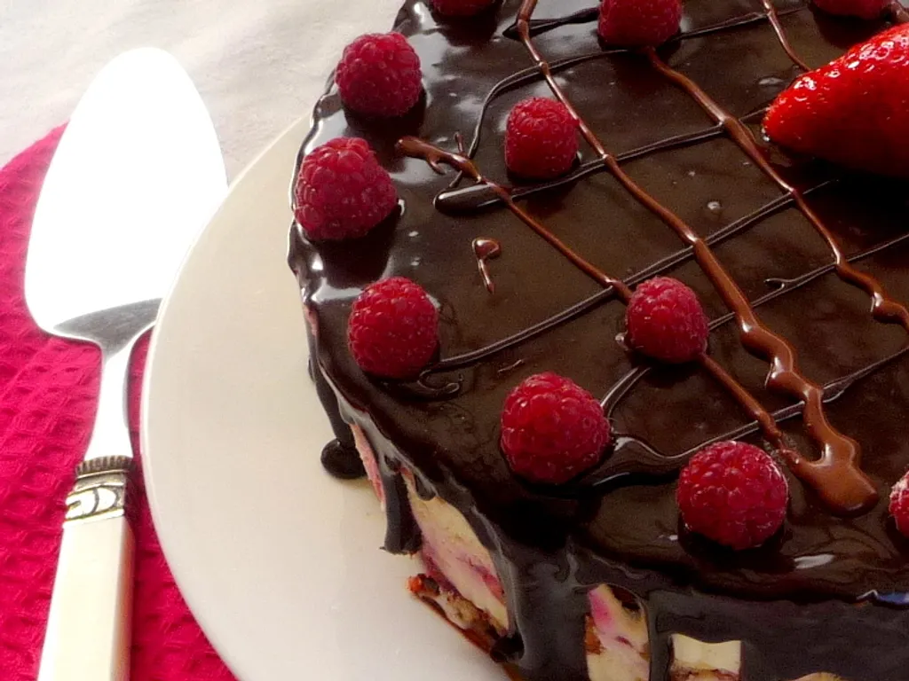 Raspberry Chocolate Trifle Cake...