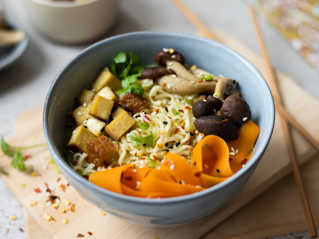 Noodles juhica s povrćem i tofuom