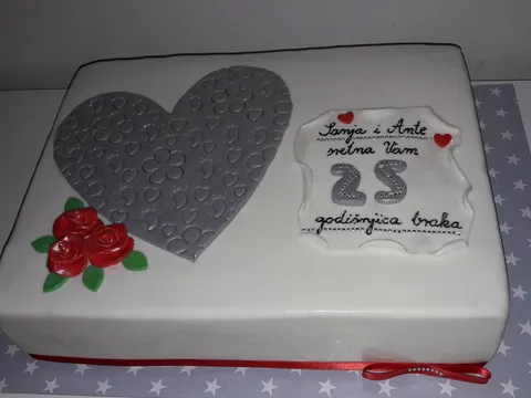 Torta za 25 godišnjicu braka