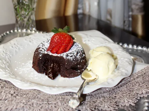 Molten chocolate  lava cake