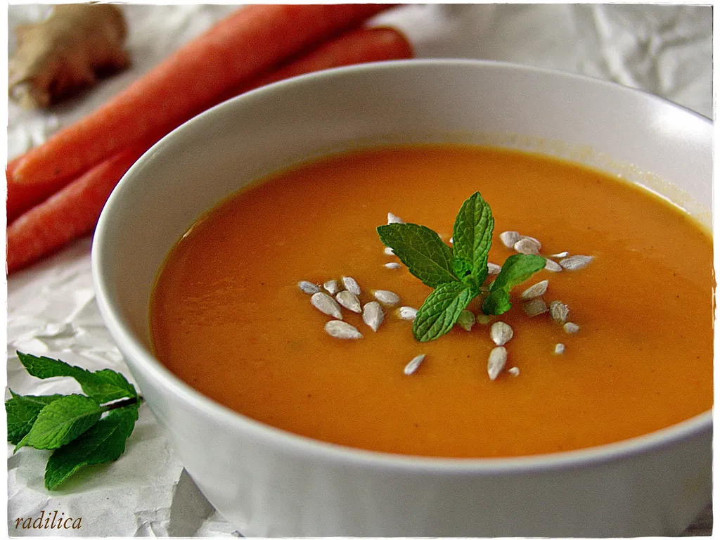 Krem supa od šargarepe sa ukusom đumbira i dodirom narandže