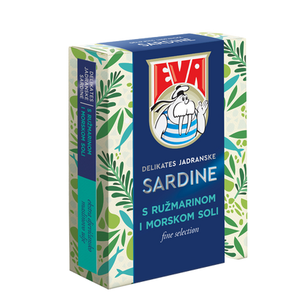 EVA delikatesné sardinky s rozmarínom a morskou soľou