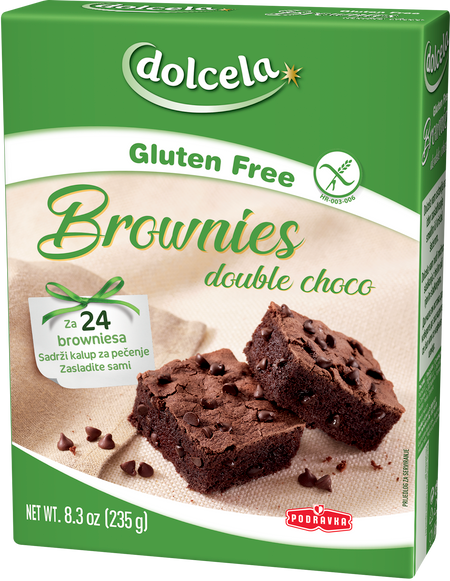 Brownies double choco brez glutena