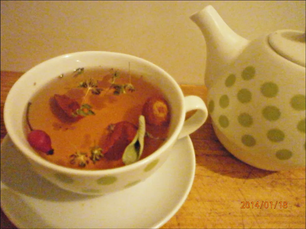 Čaj od koromača, bademove kore, šipka, kadulje i metvice