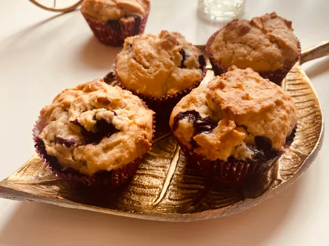 Muffini sa borovnicama i zobenim pahuljicama 
