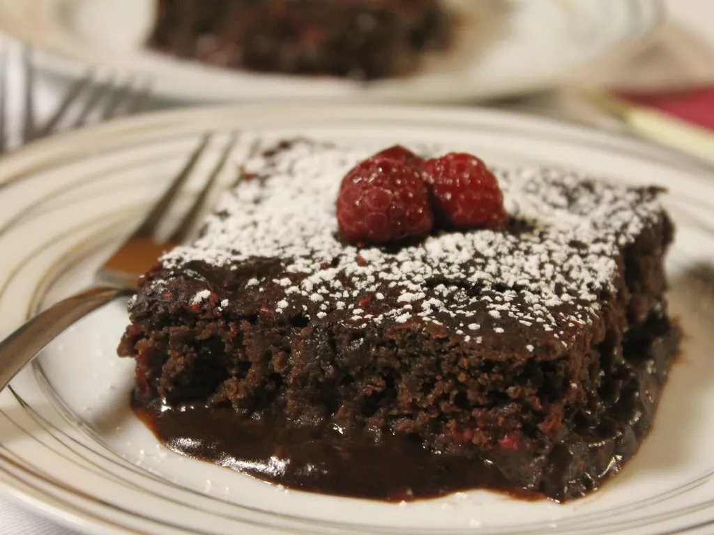 Chocolate Raspberry pudding cake...
