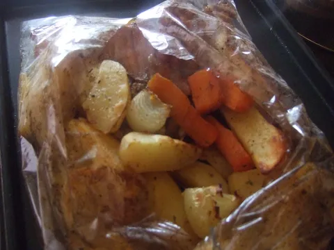 teleće pečenje i krompir iz kese