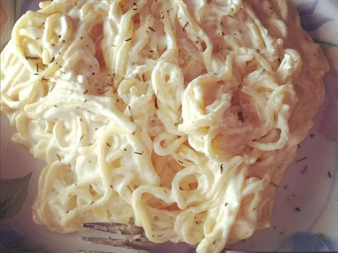 Spaghetti Carbonara bez špeka/šunke..