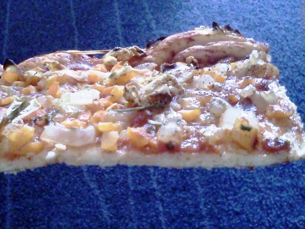 Zdrava pizza s lukom, mrkvom i tikvicama (UN dijeta-ugljikohidratni dan)