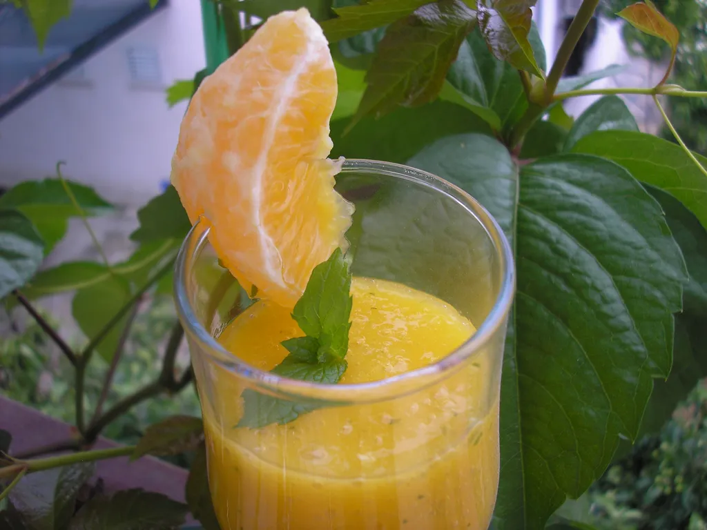 Mango, naranča menta napitak