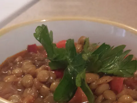Corba od sociva (Colombian-style lentil soup)