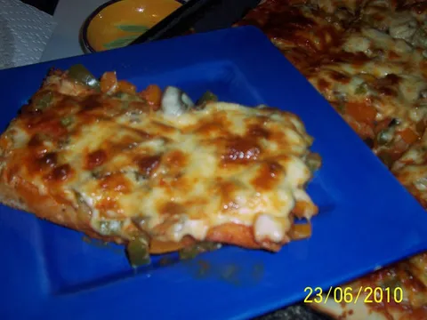 Pizza od Paprika i Gljiva