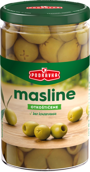 Green olives without kernels