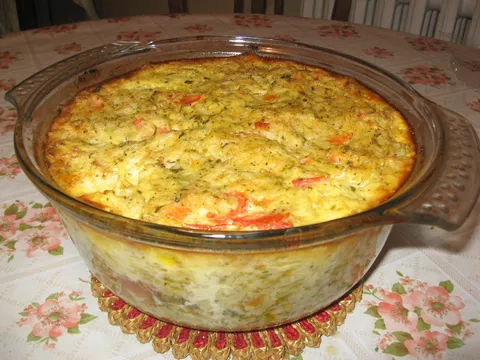 Zapečena riža s povrćem