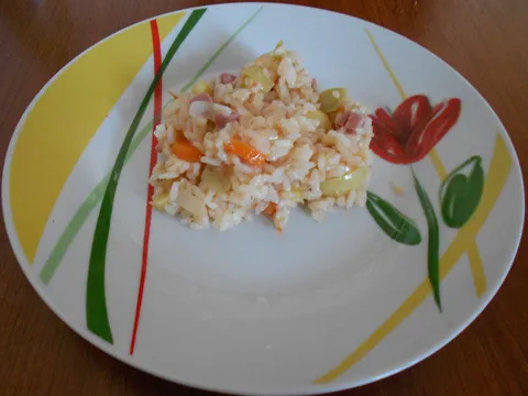 Šarena riža sa šunkom