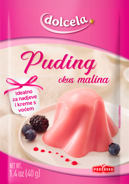Raspberry pudding