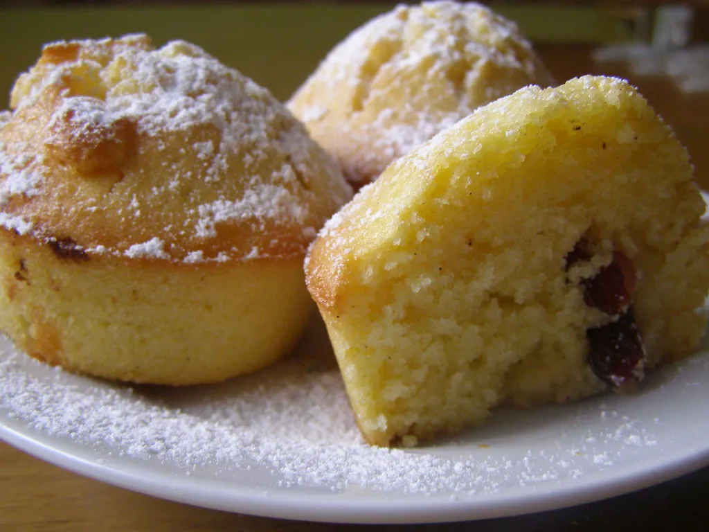 muffini s bijelom čokoladom i brusnicama
