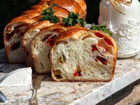 Savory bread with antipasto
