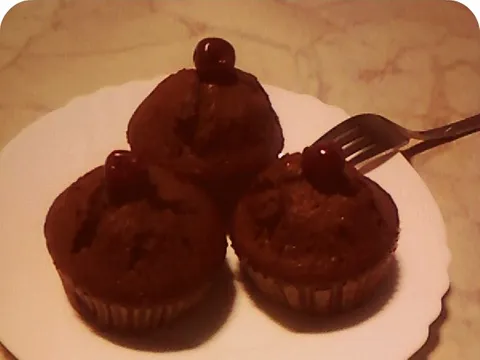 Chocolate cherry muffins