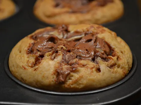 Nutella-kikiriki muffins