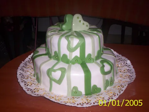 zelena svadbena torta