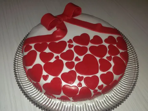 Moderna valentinovo torta - Modern style Valentine's day cake