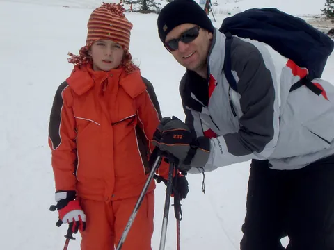 Unuka i sin na skijanju zima 2009.
