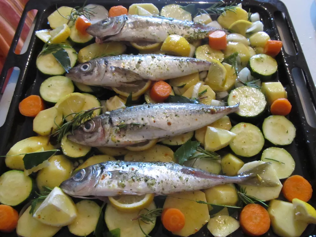 Ribe,krumpiri i povrće