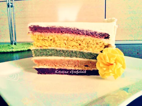 Organska "Rainbow" torta